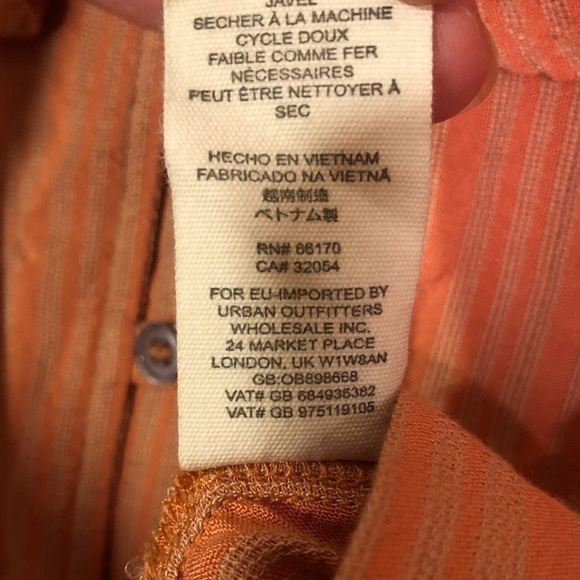 FREE PEOPLE Rosemary Tie Font Crop Top Ruffle Sleeves and Buttons Medium - Picture 7 of 9